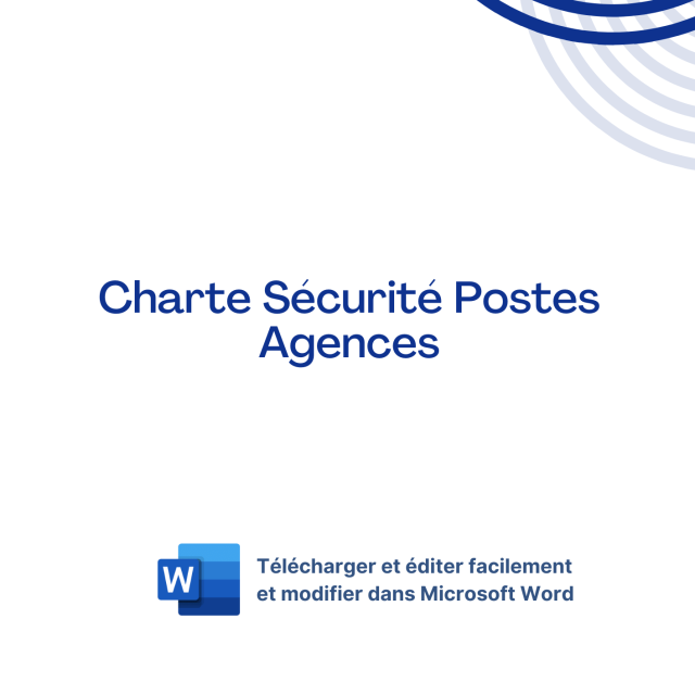 Modèle de Charte Sécurité Postes Agences