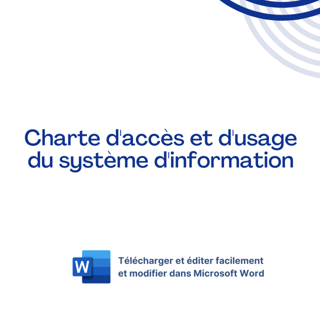Modèle de Charte d'accès et d'usage du système d'information