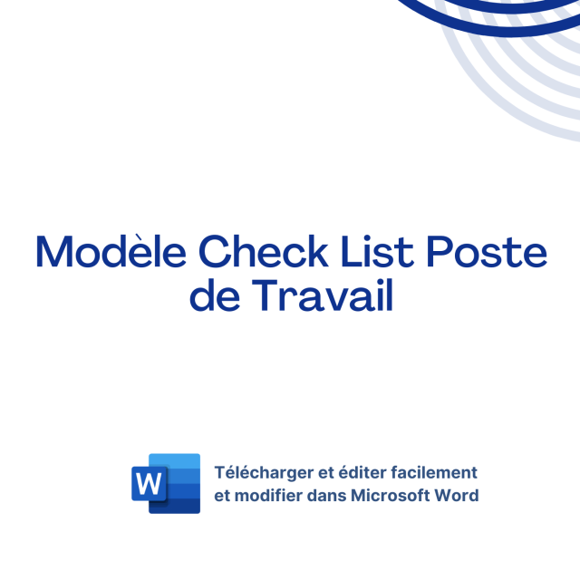 Modèle Check List Poste de Travail