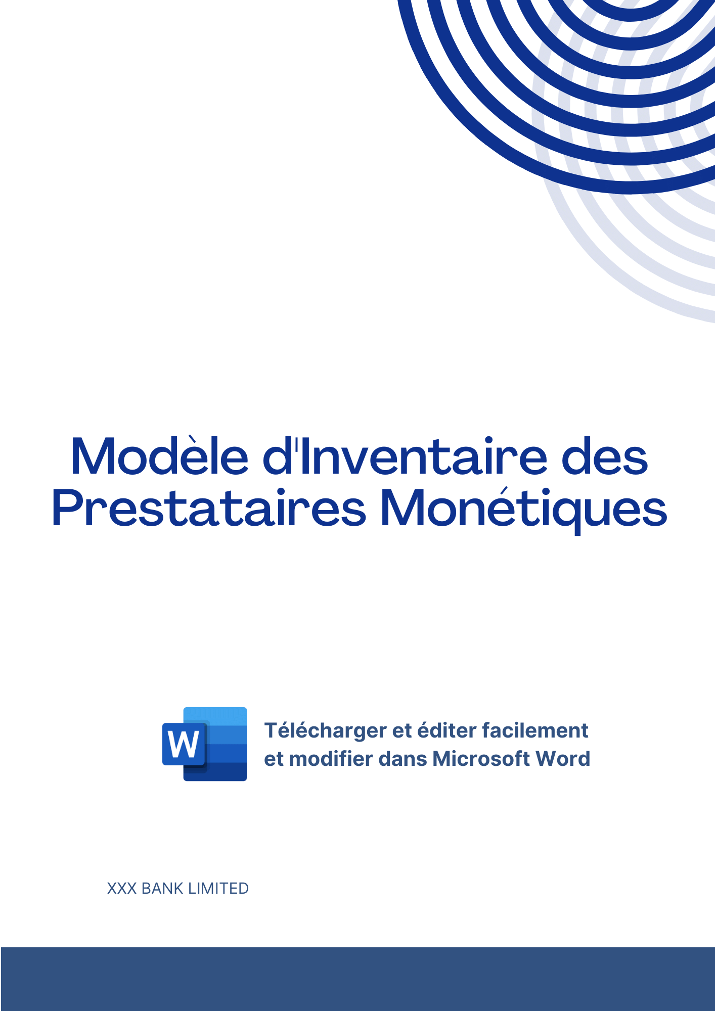 Modèle d'Inventaire des Prestataires Monétiques