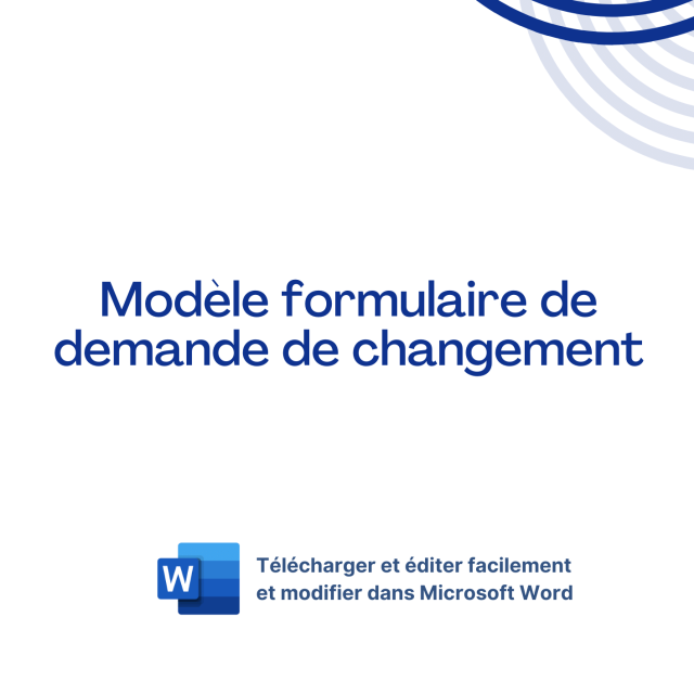 Modèle de formulaire de demande de changement