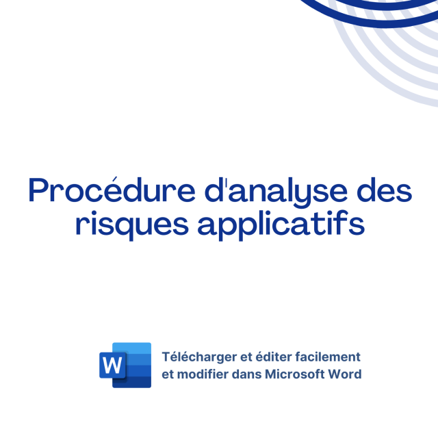 Procédure d'analyse des risques applicatifs