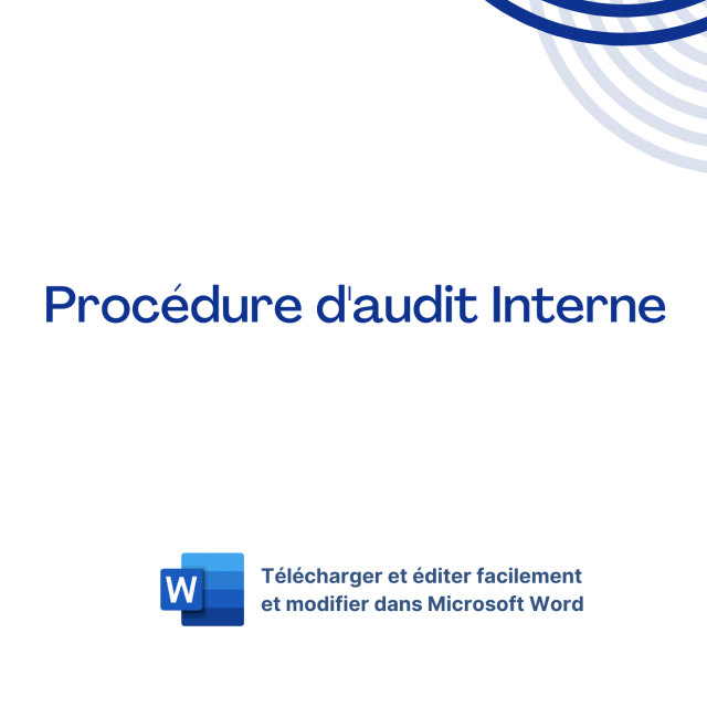 Modèle de Procédure d'audit Interne