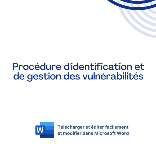Procédure d'identification et de gestion des vulnérabilités