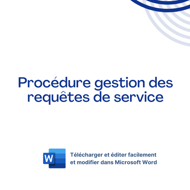 Modèle de Procédure gestion des requêtes de service
